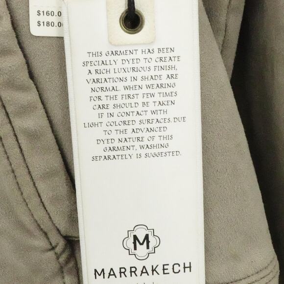 Marrakech Jacket Womens XL Taupe Moto Utility Style Full Zip Stretch Pockets New - Picture 16 of 16